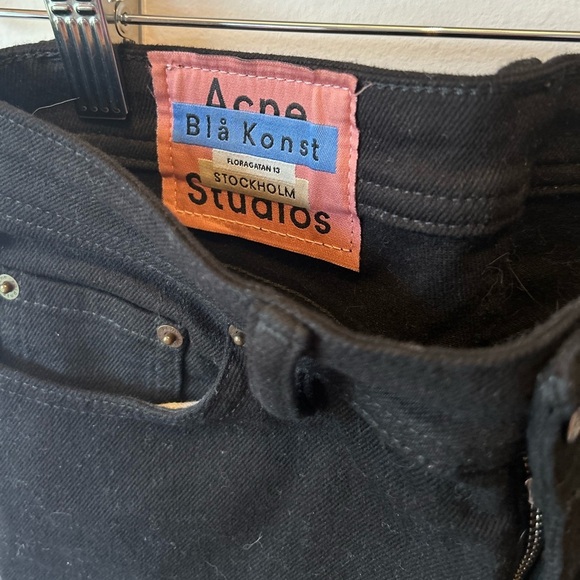 Acne Studios Bla Konst Black Peg Jeans 25x30 - Picture 9 of 13